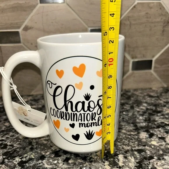 Chaos Coordinator Mom Life Mug - Orange and Black - Picture 4 of 4